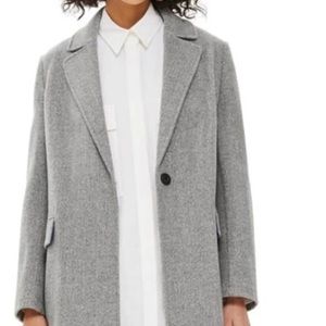 Gray top shop coat size 12